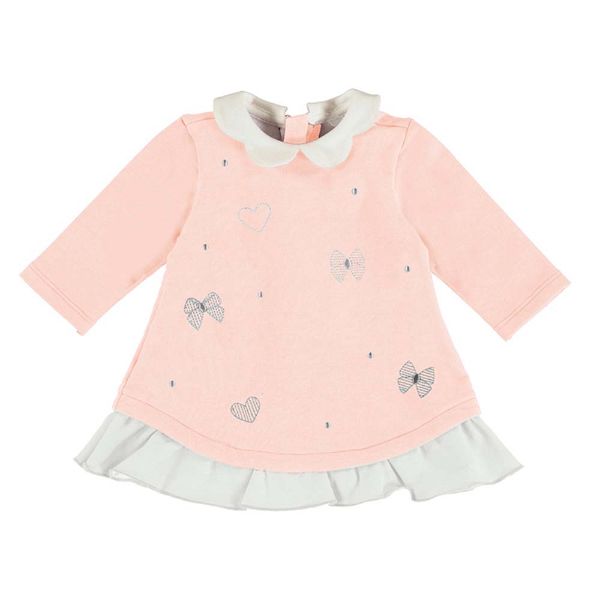 Picture of Mayoral Baby Girls Pink Embroidered Dress