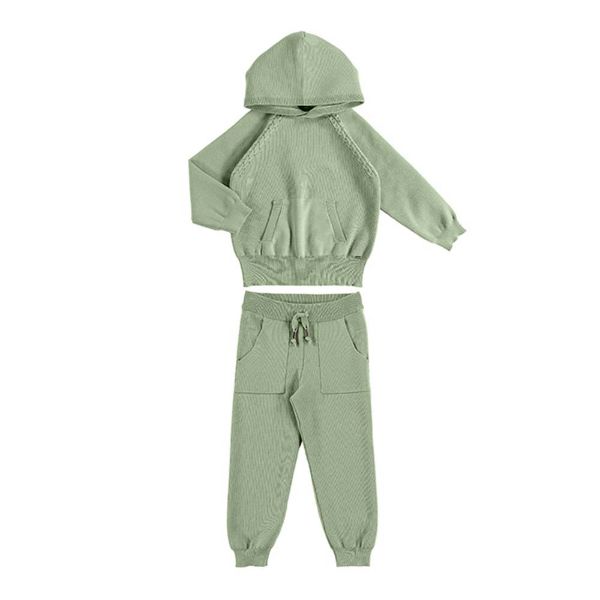 Picture of Mayoral Girls Mint Knitted Tracksuit