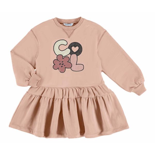 Picture of Mayoral Girls Pink 'Cool' Sweatshirt Dress