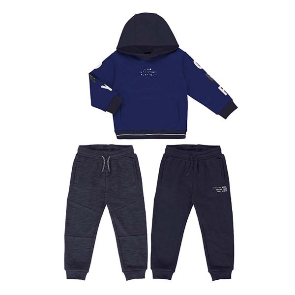 Picture of Mayoral Boys Royal Blue Hooded Three Piece Tracksuit