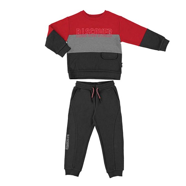 Picture of Mayoral Boys Grey & Red 'Discover' Tracksuit
