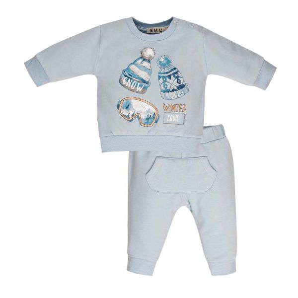 Picture of EMC Boys Pale Blue 'Winter Hat' Tracksuit