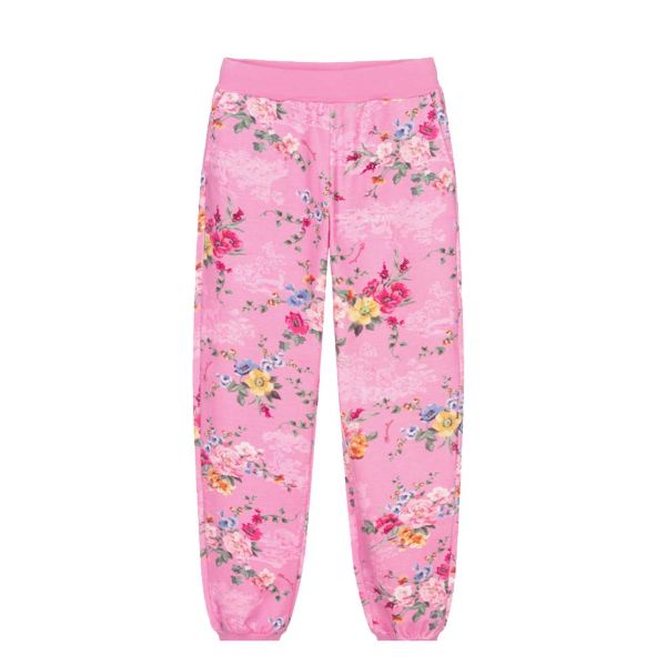 Picture of Monnalisa Girls Pink All Over Flower Joggers