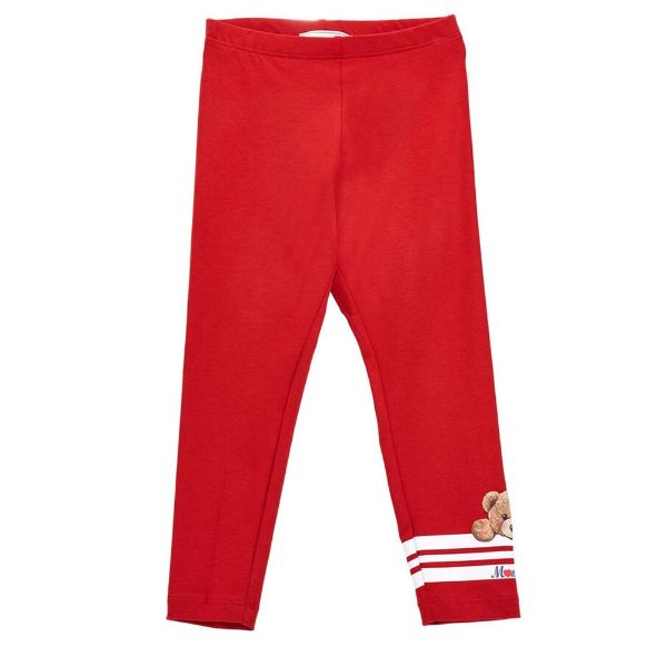 Picture of Monnalisa Girls Red Teddy Leggings