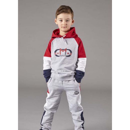 Picture of Mitch Boys 'Treviso' Grey Hoody Tracksuit