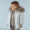 Picture of Mitch & Son Boys 'Eddie' Pale Blue Coat With Faux Fur