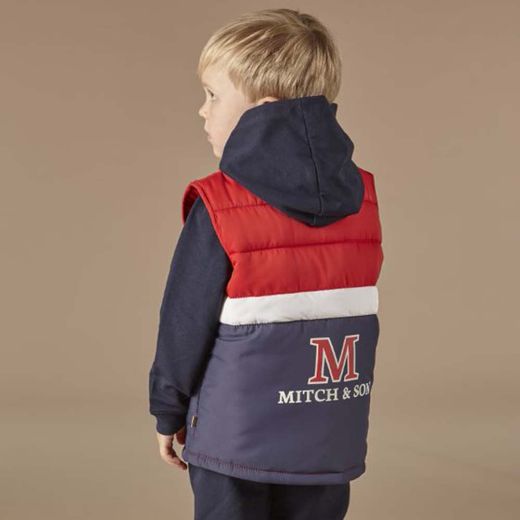 Picture of Mitch & Son Boys 'Fredrick' Red Logo Gilet