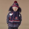 Picture of Mitch & Son Boys 'Floyd' Red & Navy Scarf