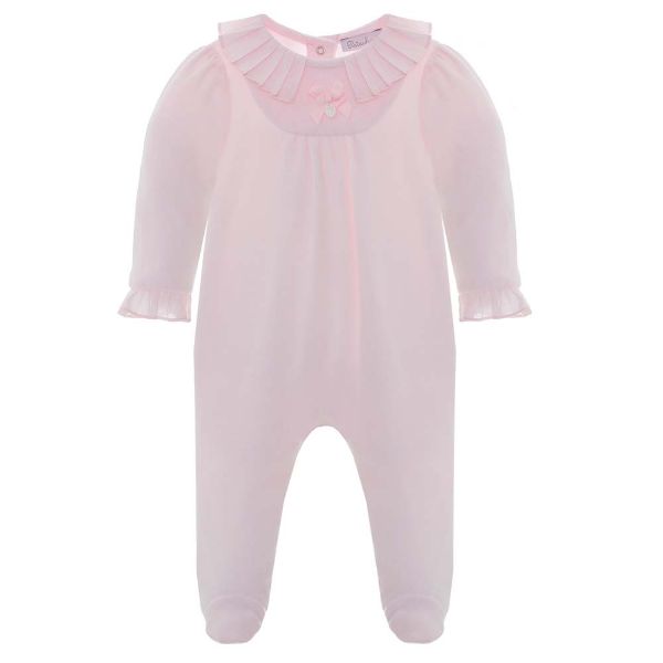Picture of Patachou Baby Girls Pink Frill Collar Romper