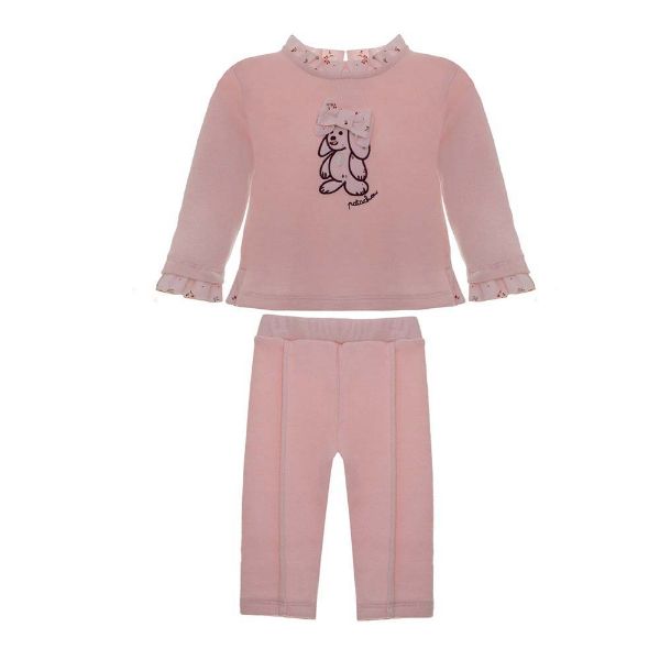 Picture of Patachou Girls Pink Frilled Collar Tracksuit