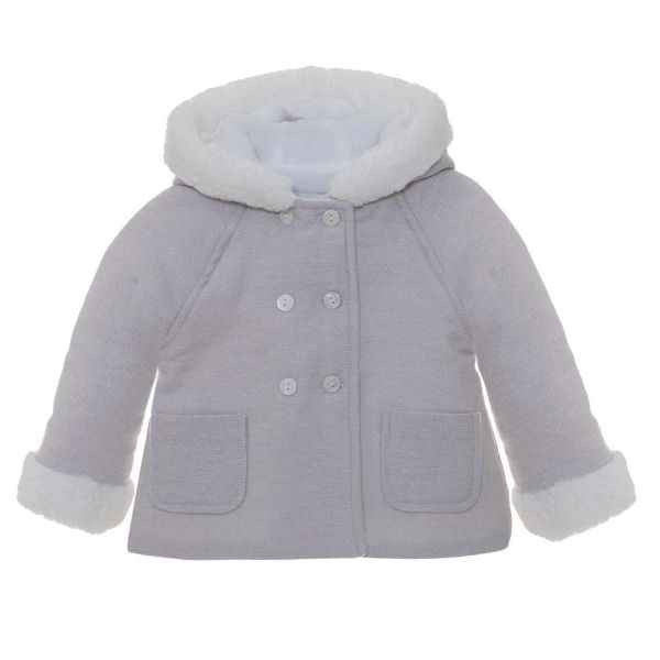 Picture of Patachou Baby Boys Grey Quilted Coat