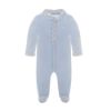 Picture of Patachou Baby Boys Blue With Check Collar Velour Romper