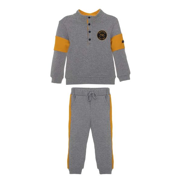 Picture of Patachou Boys Grey & Yellow Tracksuit