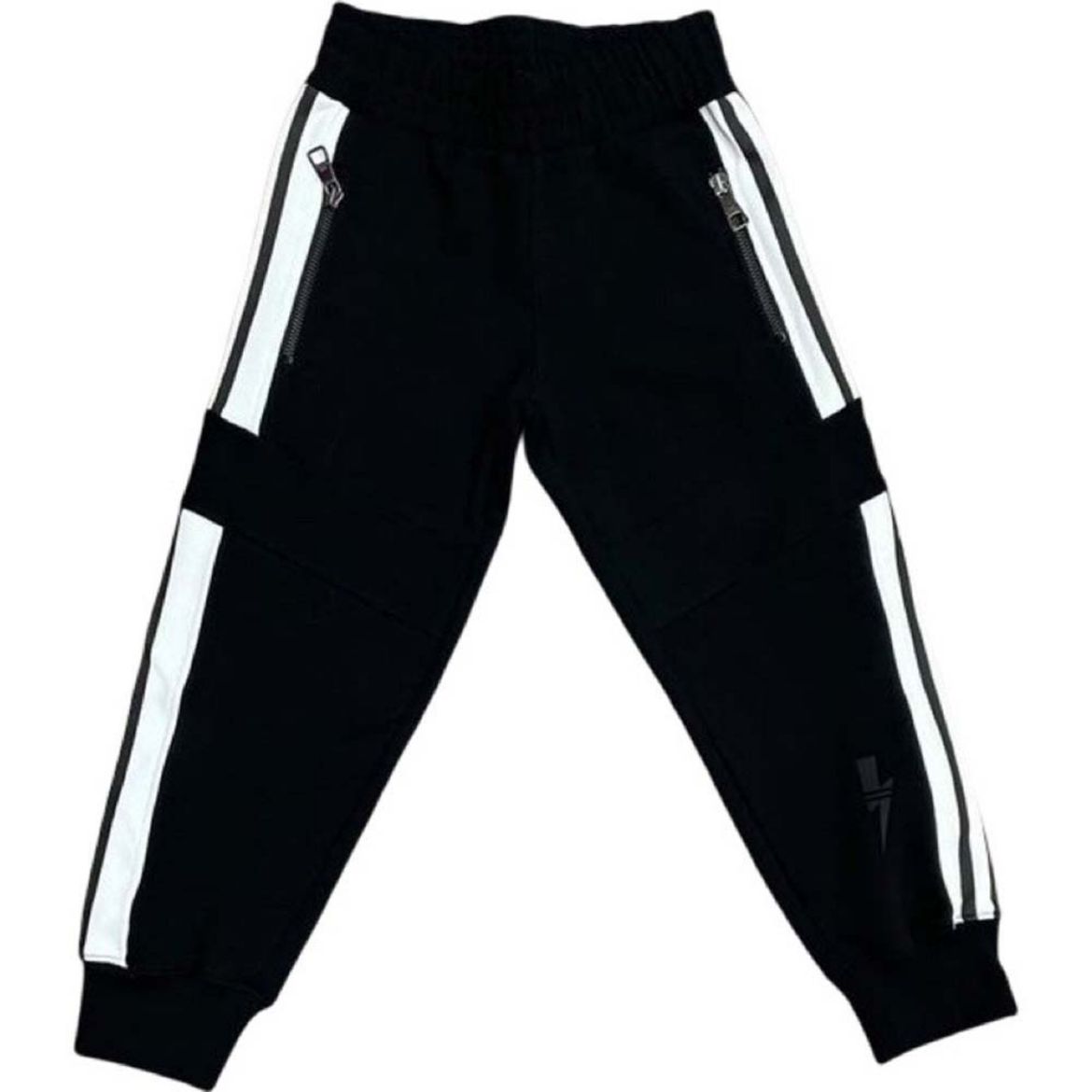 Picture of Neil Barrett Boys Black & White Joggers