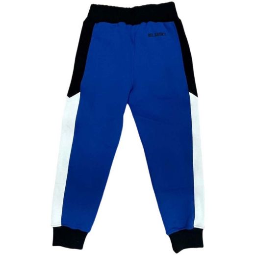 Picture of Neil Barrett Boys Blue, Black & White Joggers