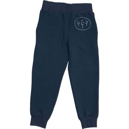 Picture of Neil Barrett Boys Navy Logo Joggers