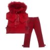 Picture of Bimbalo Girls Red Fur Hood Tracksuit