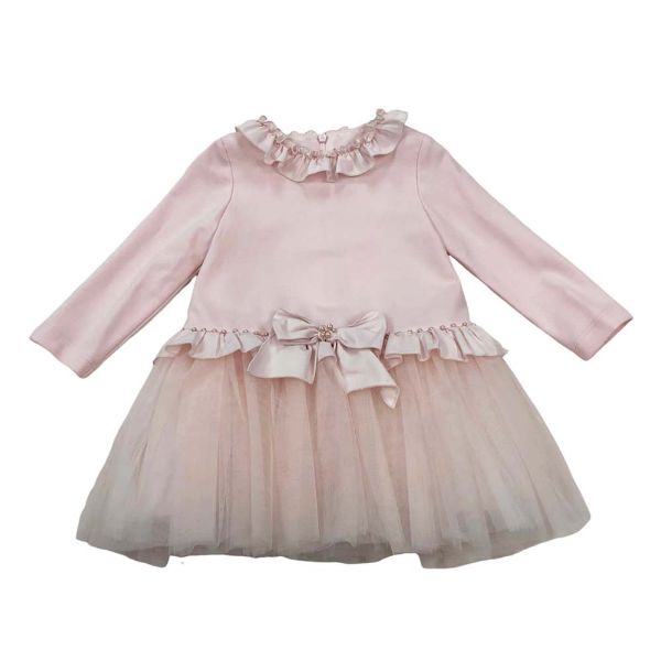 Picture of Bimbalo Girls Pink Tulle Dress With Bow