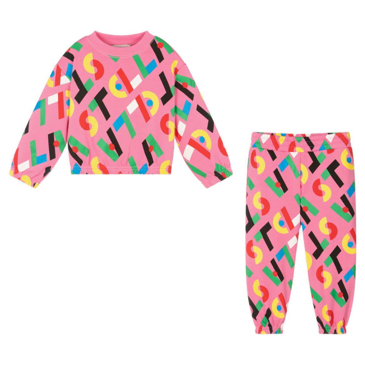 Picture of Stella McCartney Girls Pink Logo Tracksuit