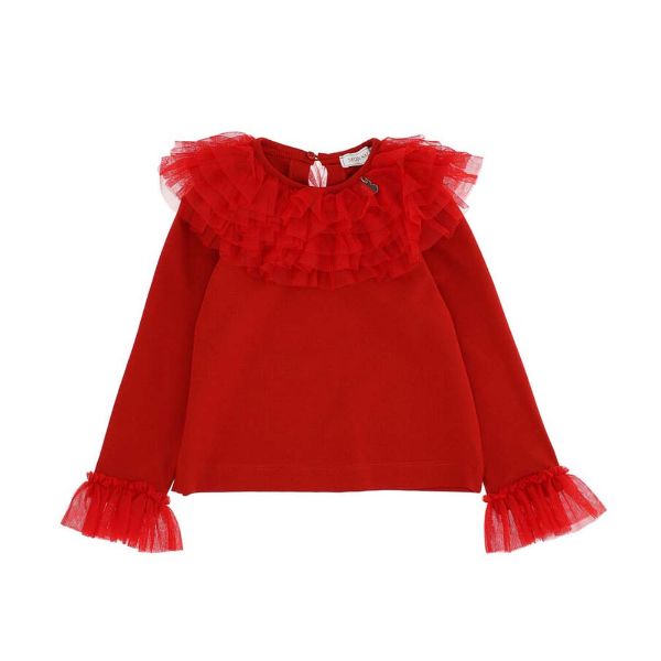Picture of Monnalisa Girls Red Tulle Top