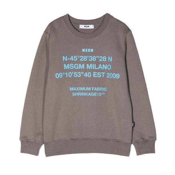 Picture of MSGM Boys Grey & Blue Jumper