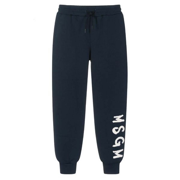 Picture of MSGM Boys Navy Joggers