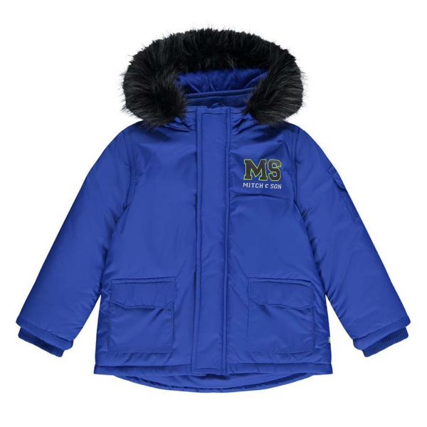 Picture of Mitch & Son Boys 'Greg' Royal Blue Coat With Faux Fur