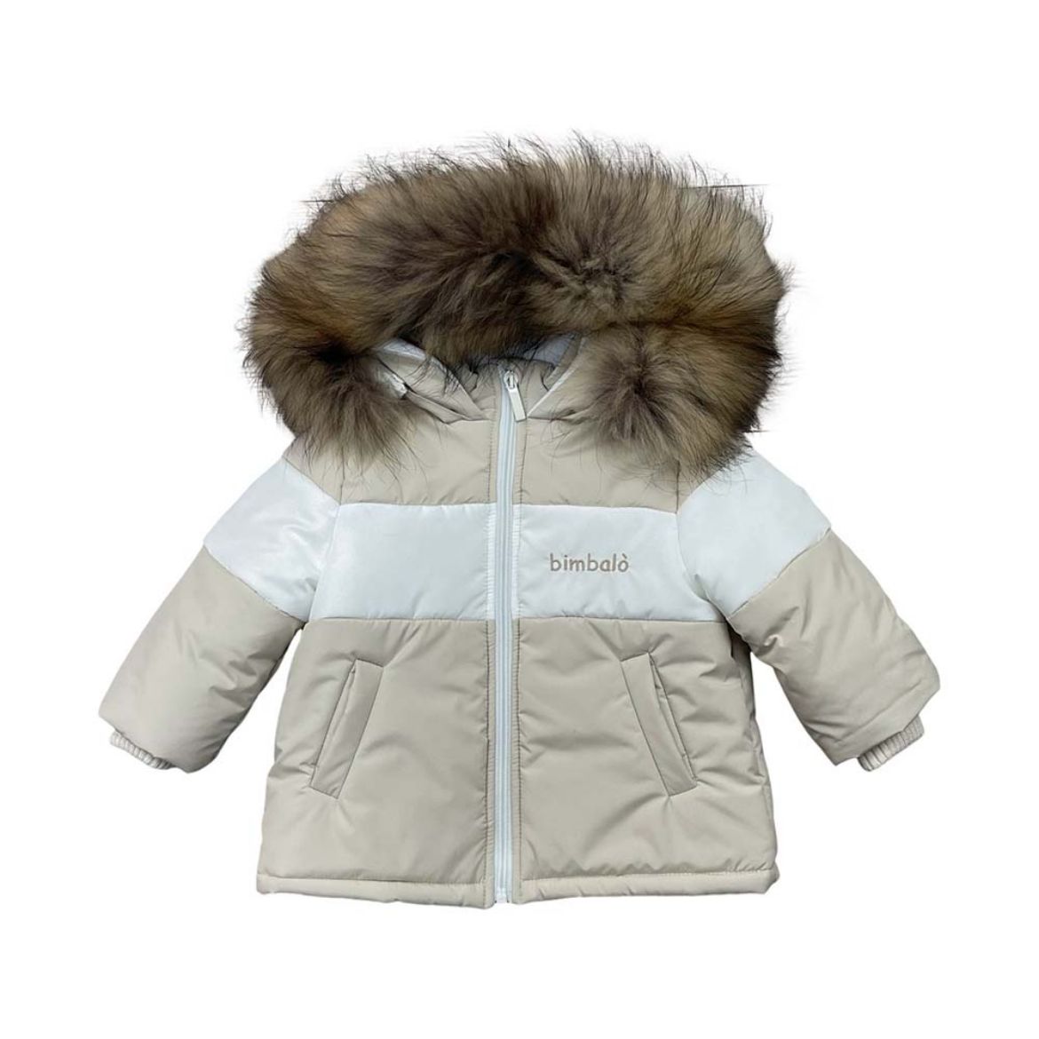 Picture of Bimbalo Boys Beige Fur Coat