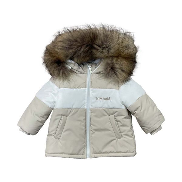 Bimbalo Boys Beige Fur Coat. Melanie Louise Childrens Designer Wear