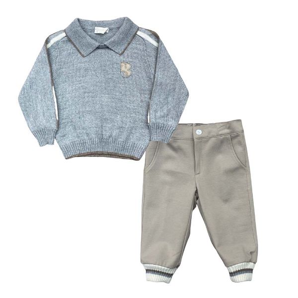 Picture of Bimbalo Boys Beige & Grey 2 Piece Set