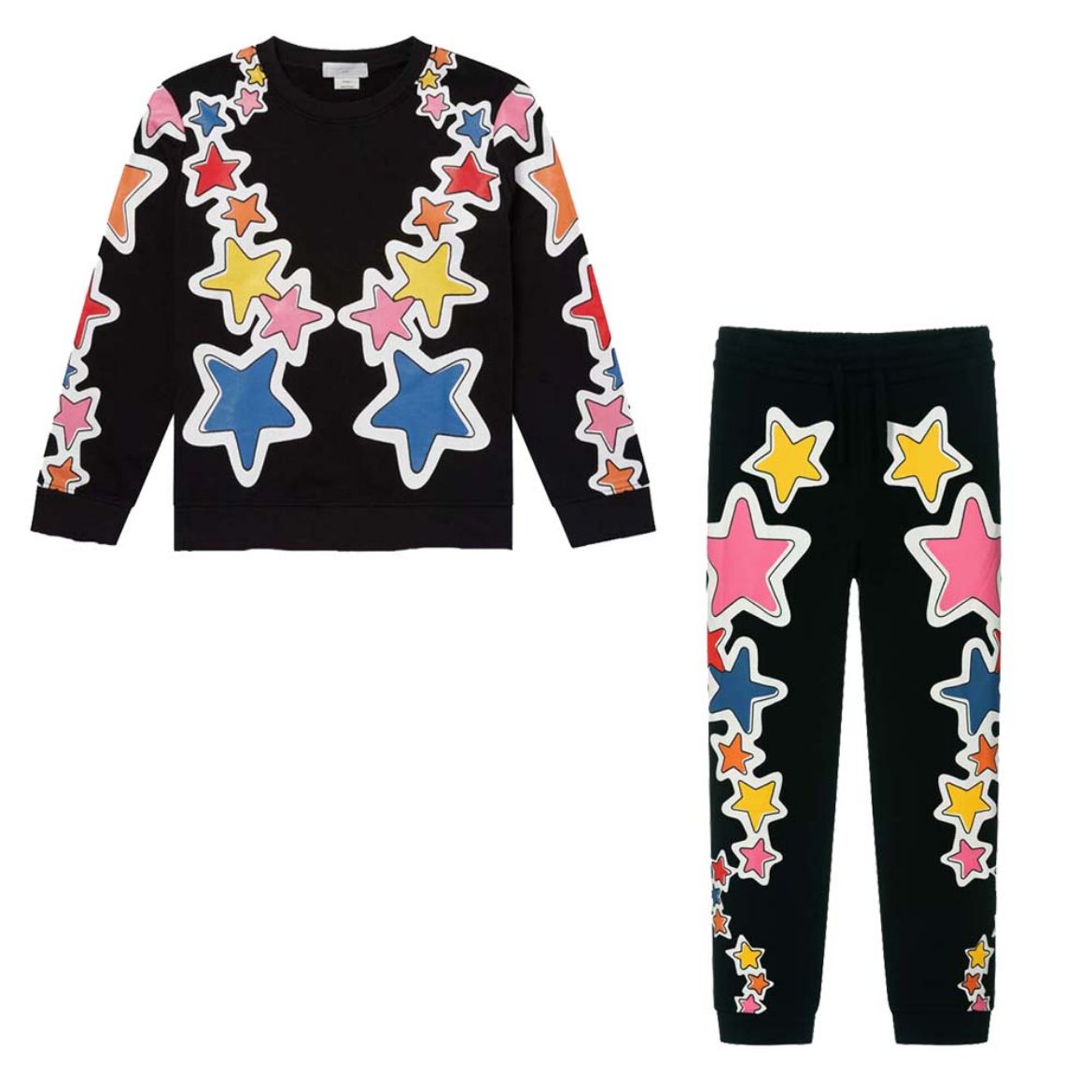 Picture of Stella Mc Cartney Girls Black Star Tracksuit