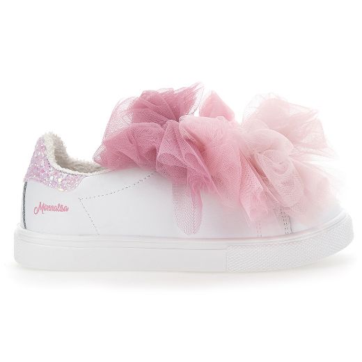 Picture of Monnalisa Girls Rainbow Pink Tulle Trainers