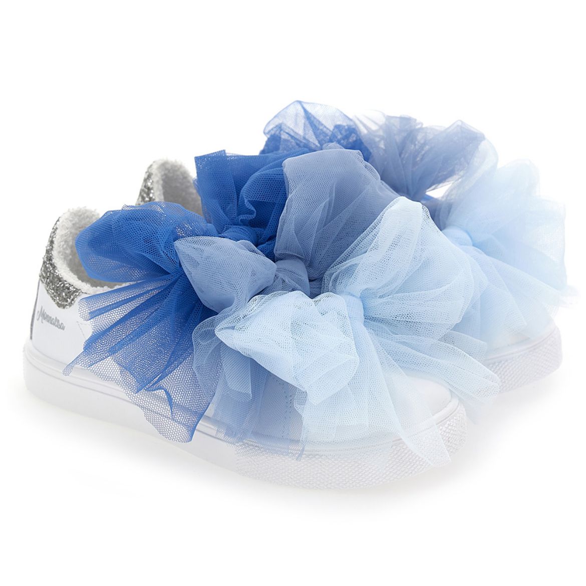 Picture of Monnalisa Girls Rainbow Blue Tulle Trainers