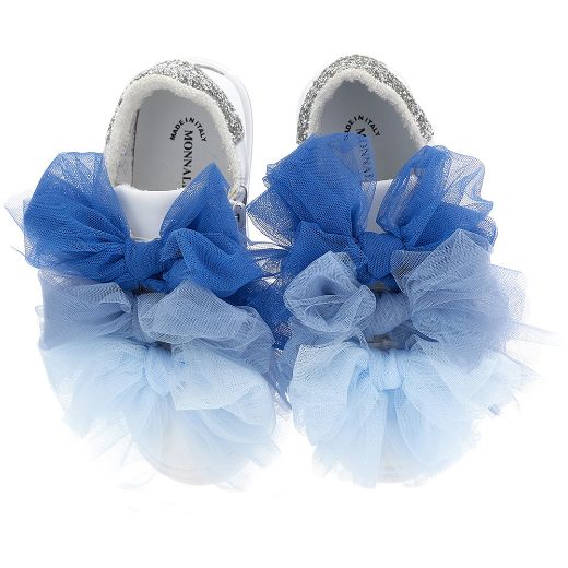 Picture of Monnalisa Girls Rainbow Blue Tulle Trainers