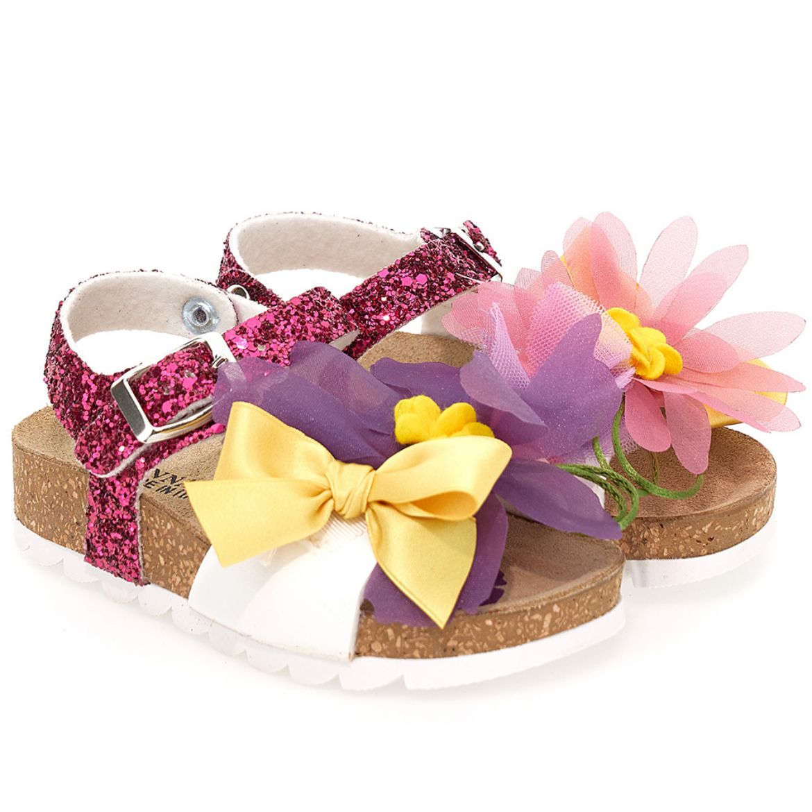 Picture of Monnalisa Girls Flower Sandals