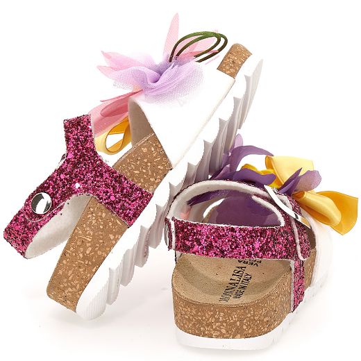 Picture of Monnalisa Girls Flower Sandals