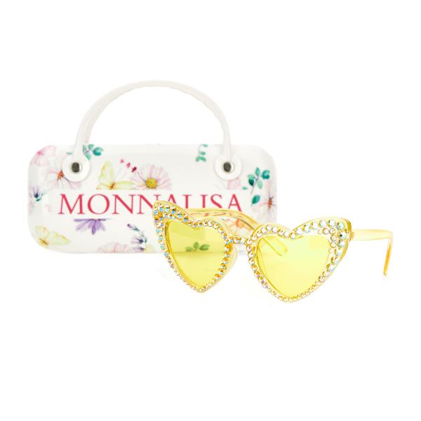 Picture of Monnalisa Girls Yellow Heart Sunglasses