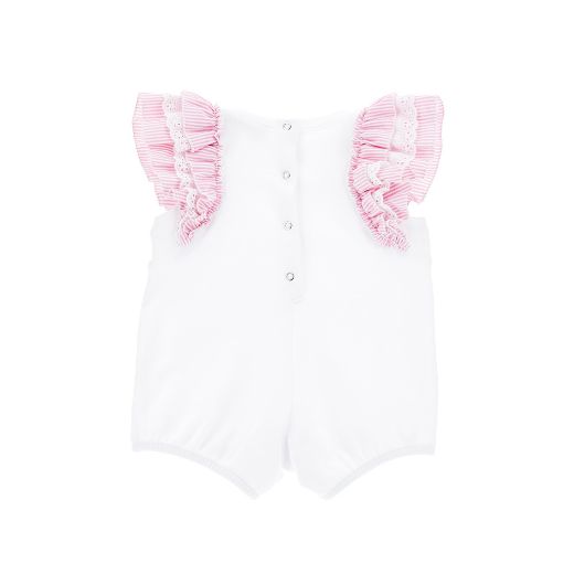 Picture of Monnalisa Baby Girls White Romper