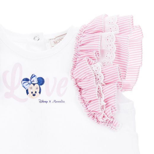 Picture of Monnalisa Baby Girls White Romper