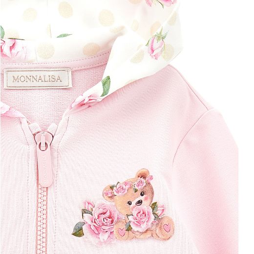 Picture of Monnalisa Baby Girls Pink Rose 3 Piece Short Set