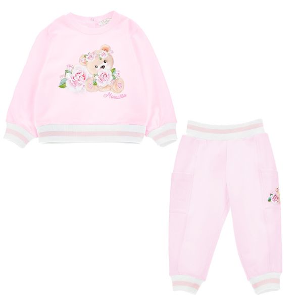 Picture of Monnalisa Baby Girls Pink Teddy Tracksuit