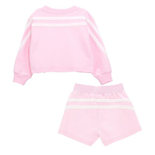 Picture of Monnalisa Girls Pink Jumper & Short Set