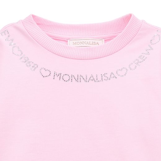 Picture of Monnalisa Girls Pink Jumper & Short Set