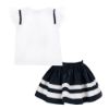 Picture of Monnalisa Girls Navy Nautical Skirt Set