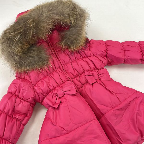 Picture of Bufi Girls Fuschia Pink Coat with Fur Hood