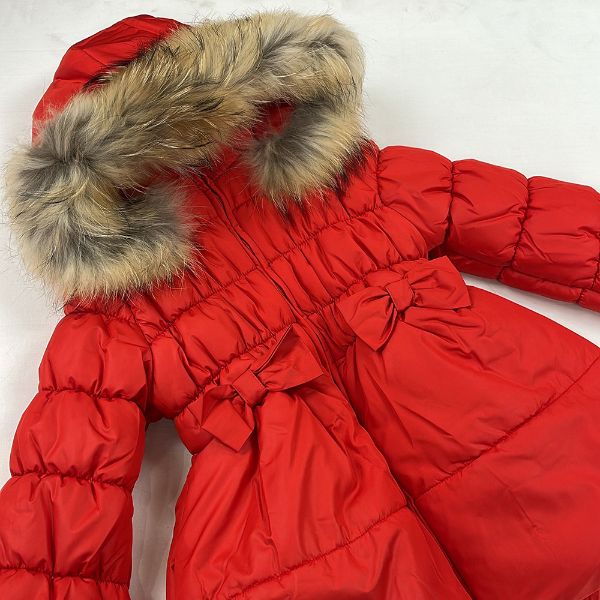 Picture of Bufi Girls Red Coat with Fur Hood