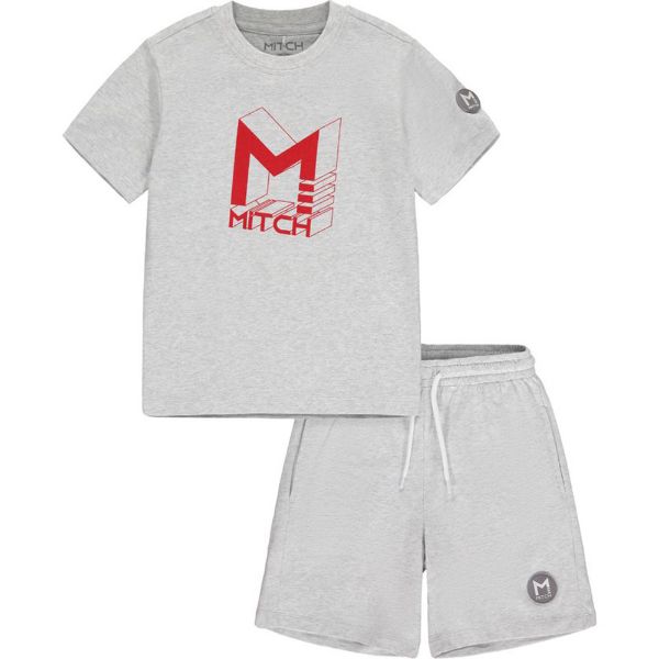 Picture of Mitch Boys 'Marbella' Grey T-shirt & Shorts Set