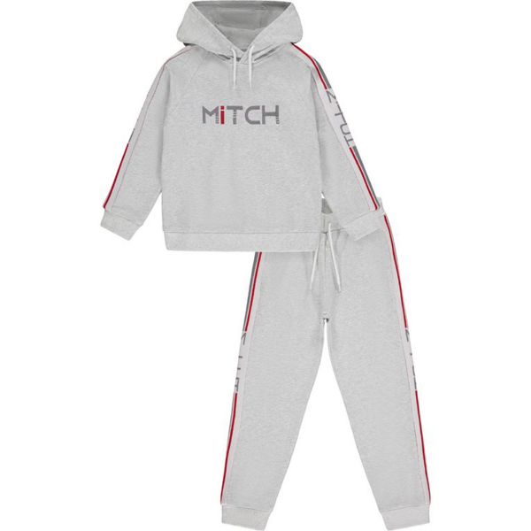 Picture of Mitch Boys 'Alicante' Grey Hooded Tracksuit