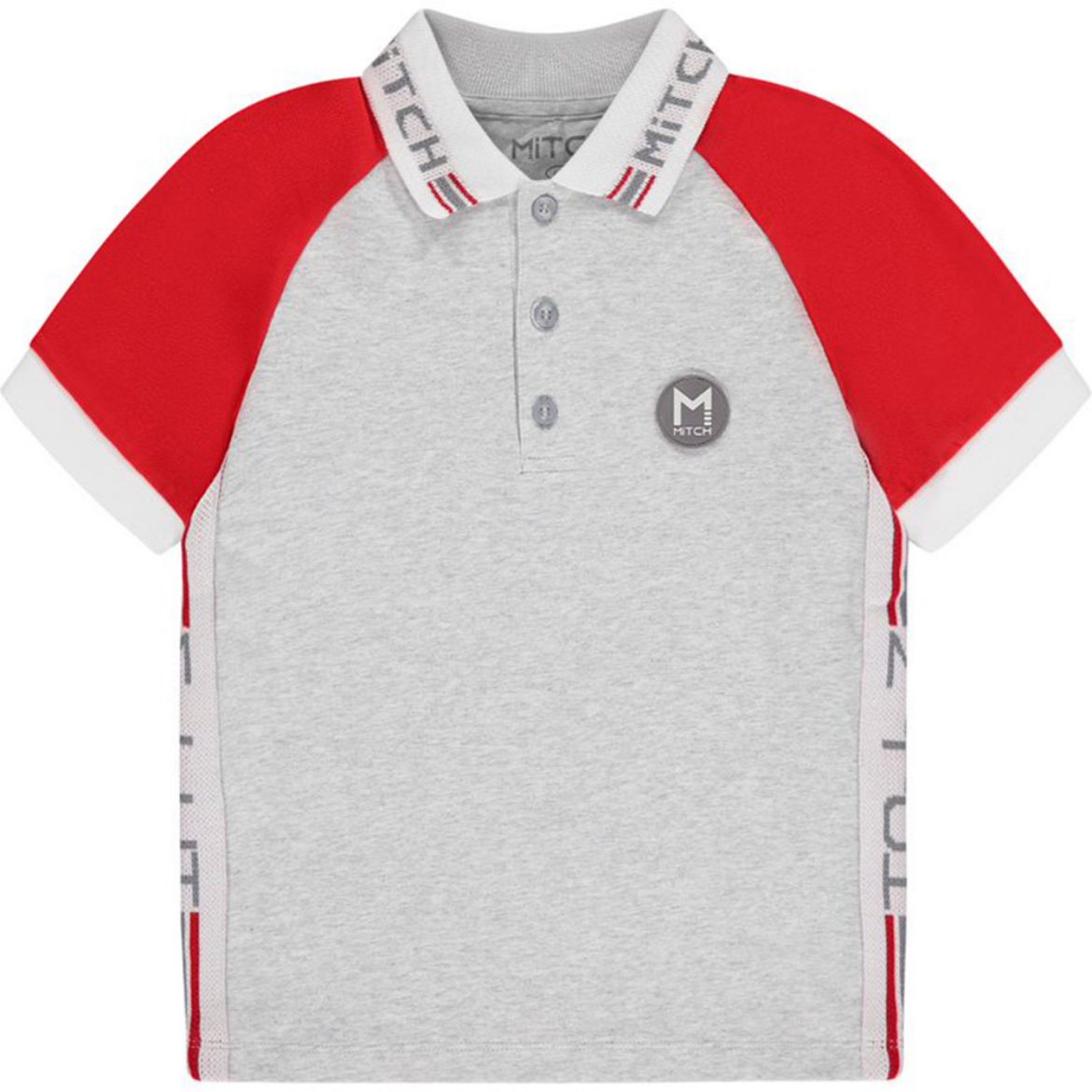 Picture of Mitch Boys 'Valencia' Grey Polo Top