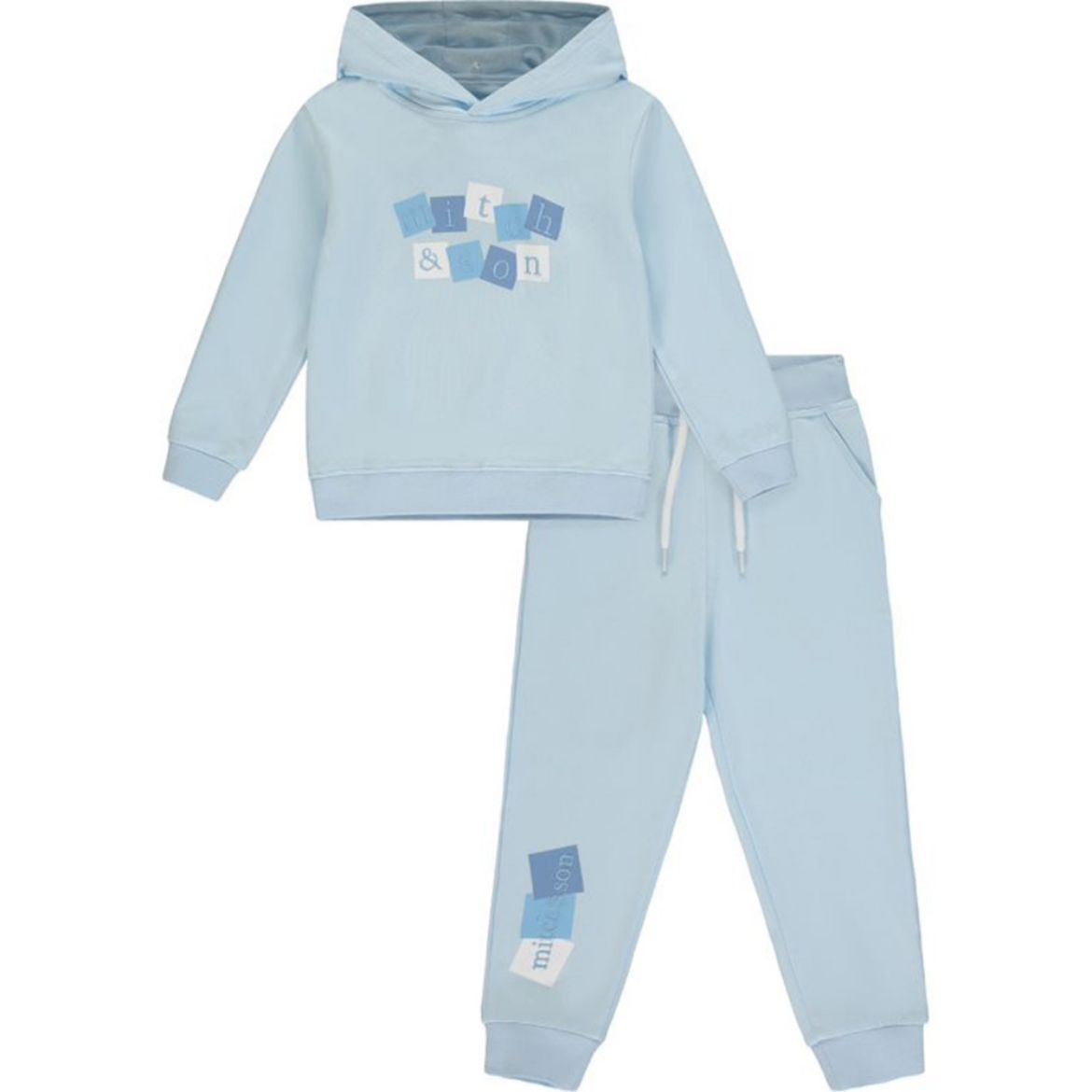 Picture of Mitch & Son Boys 'Jace' Blue Hooded Tracksuit